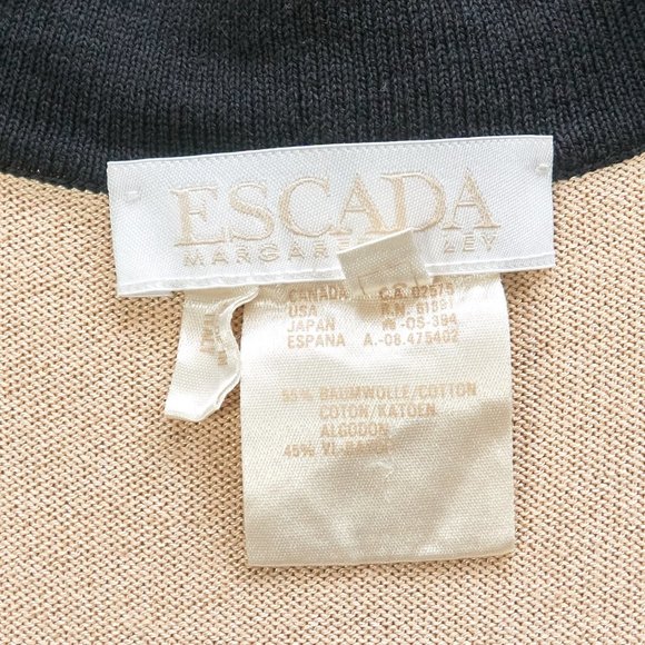 Vintage 80s Escada Margaretha Ley Women's Sweater Cardigan, Elephant Pattern - Picture 6 of 9